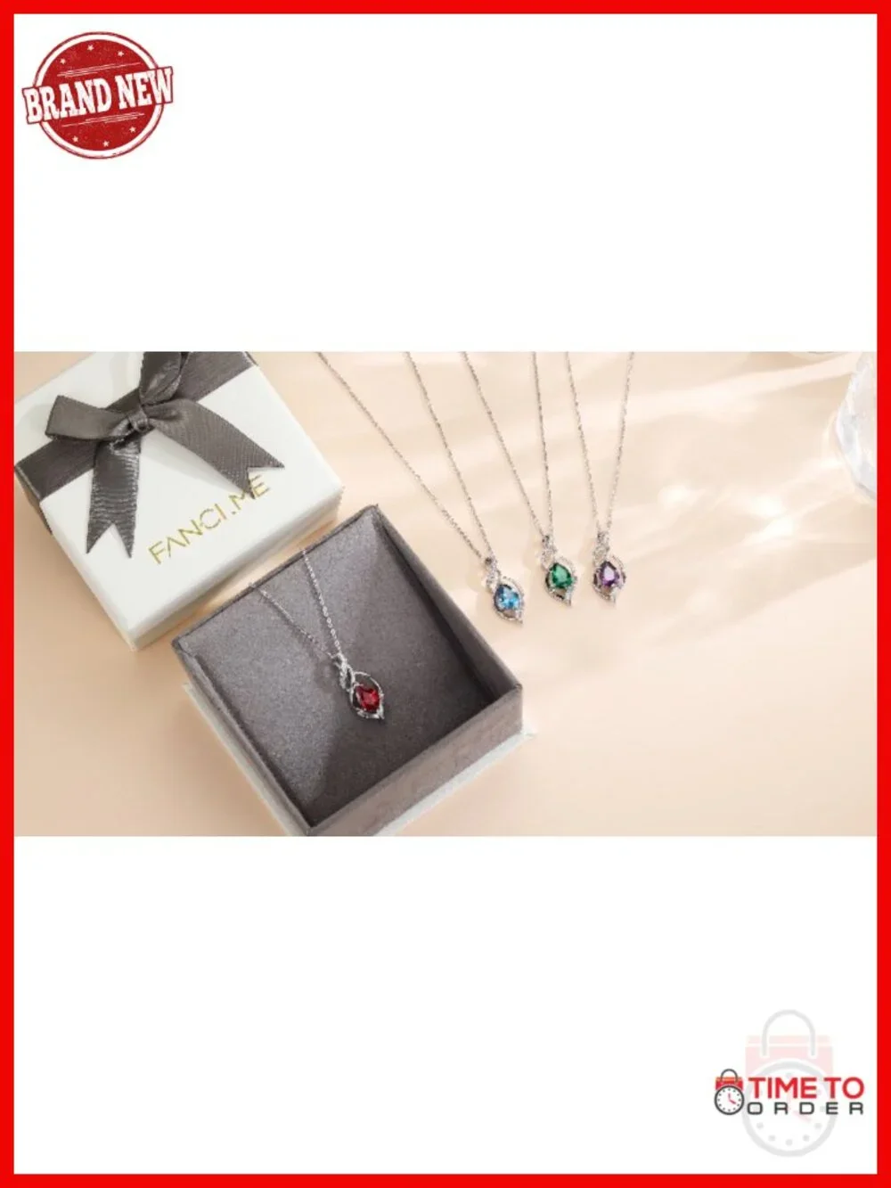 Sterling Silver Teardrop Pendant Necklace with Ruby Birthstone, 16